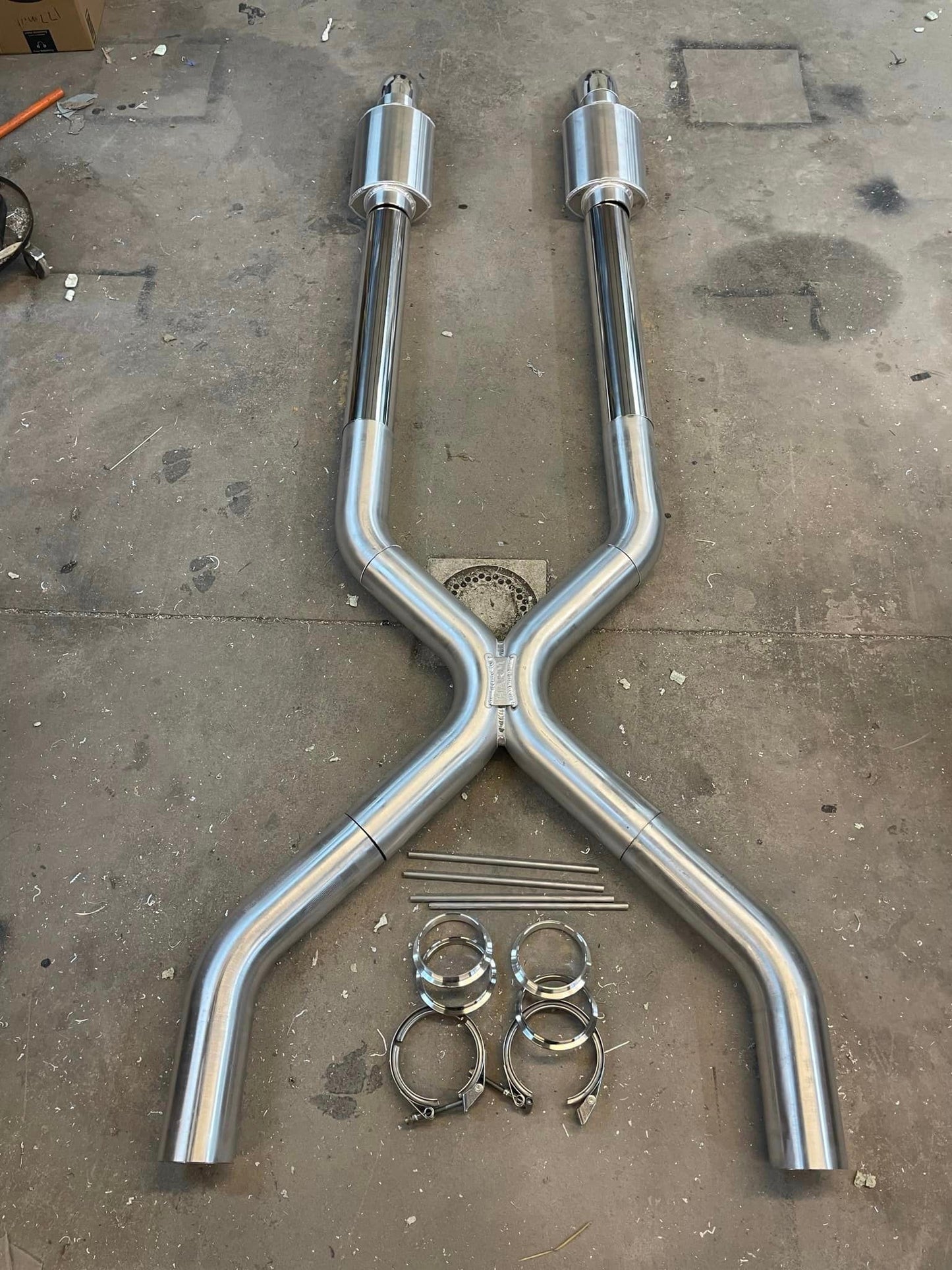 HARM aluminum exhaust universal builder kit - Heavy Duty Wall